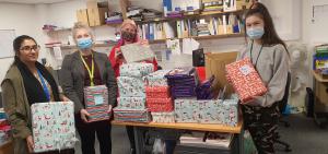 Staff and students from Health & Social Care and Early Years have managed to collect more than 20 boxes of toys, presents and treats for the Eastmoor Christmas Shoebox Appeal